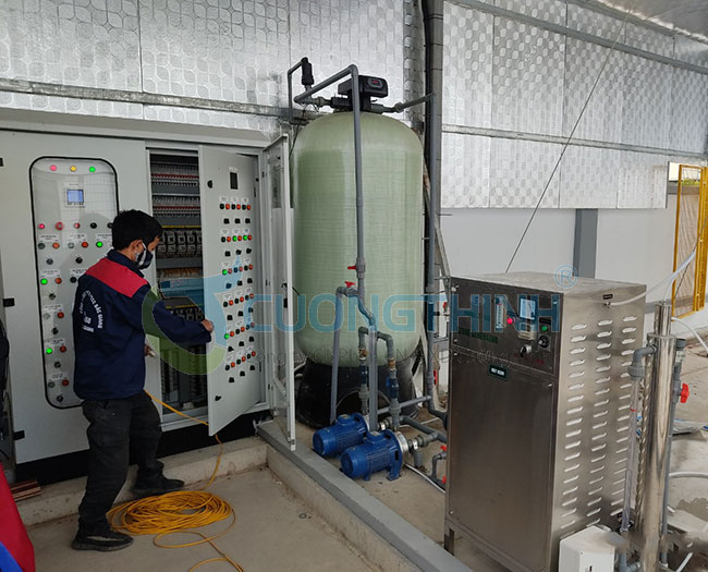 Hệ thống máy ozone Z-15S Cường Thịnh xử lý nước sinh hoạt tại khu công nghiệp Bắc Giang