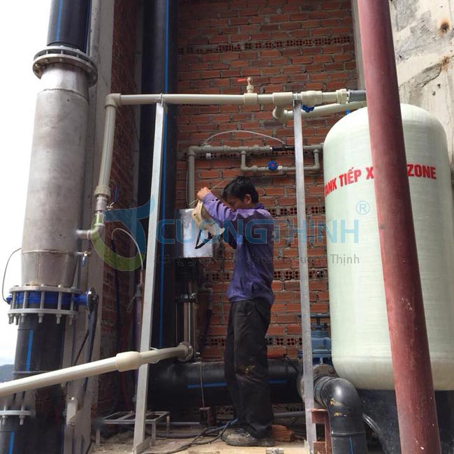 Khu vực lắp đặt máy ozone cho hệ thống nước cấp Westpoint,Vinpearl Resort Nha Trang