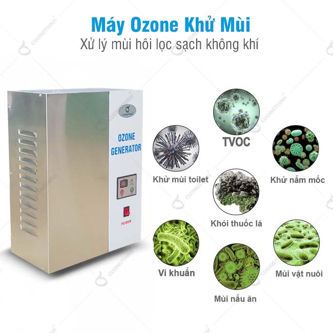 Ứng dụng máy ozone khử mùi, diệt khuẩn không khí