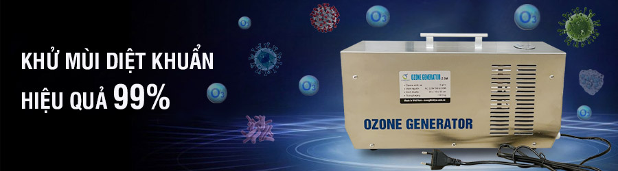 Banner máy ozone khử mùi diệt khuẩn không khí