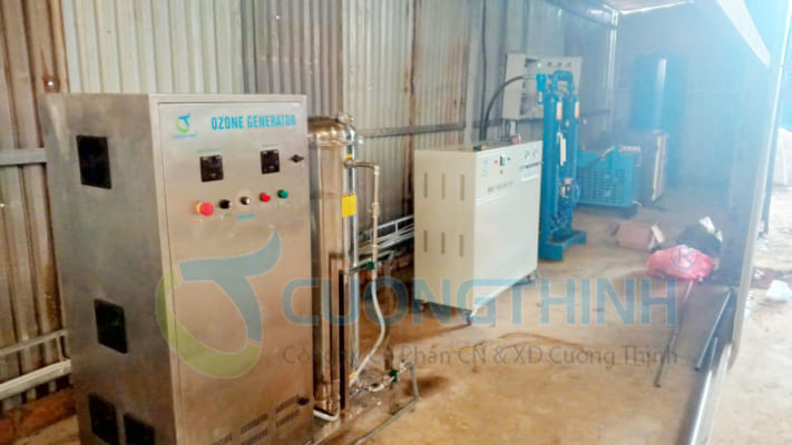 Lắp đặt máy ozone 500g/h xử lý oxy